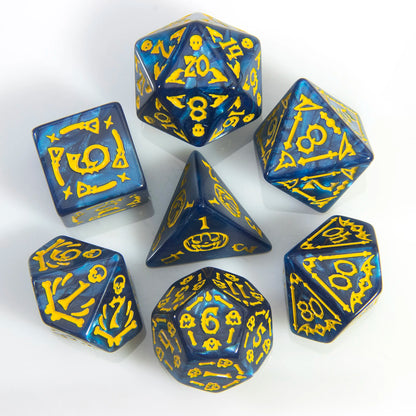 Halloween DND Dice Set 7-Piece Polyhedral RPG Dice D4-D20