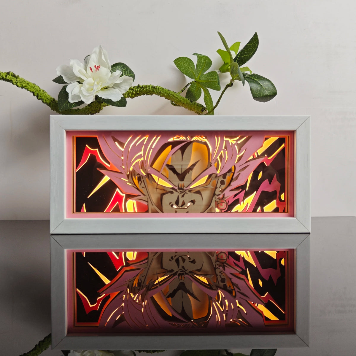 Anime Character 3D Paper Carved Light Box Lamp - LED Night Light Desk Decor
