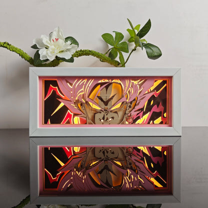 Anime Character 3D Paper Carved Light Box Lamp - LED Night Light Desk Decor