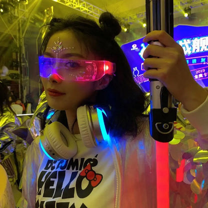 LED Light Up Sunglasses – Luminous Punk Goggles for Parties, Festivals & Christmas
