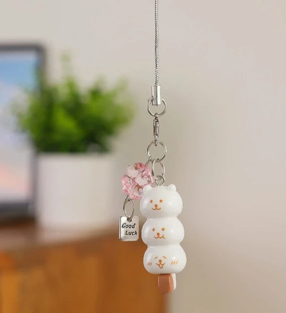 Kawaii Rilakkuma-Inspired Stacked Bear Resin Keychain & Bag Charm
