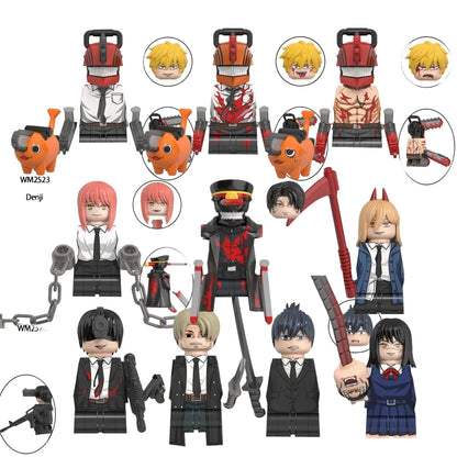 Chainsaw Man Building Block Figures, Mini Anime Brick Minifigs Collectible Gift