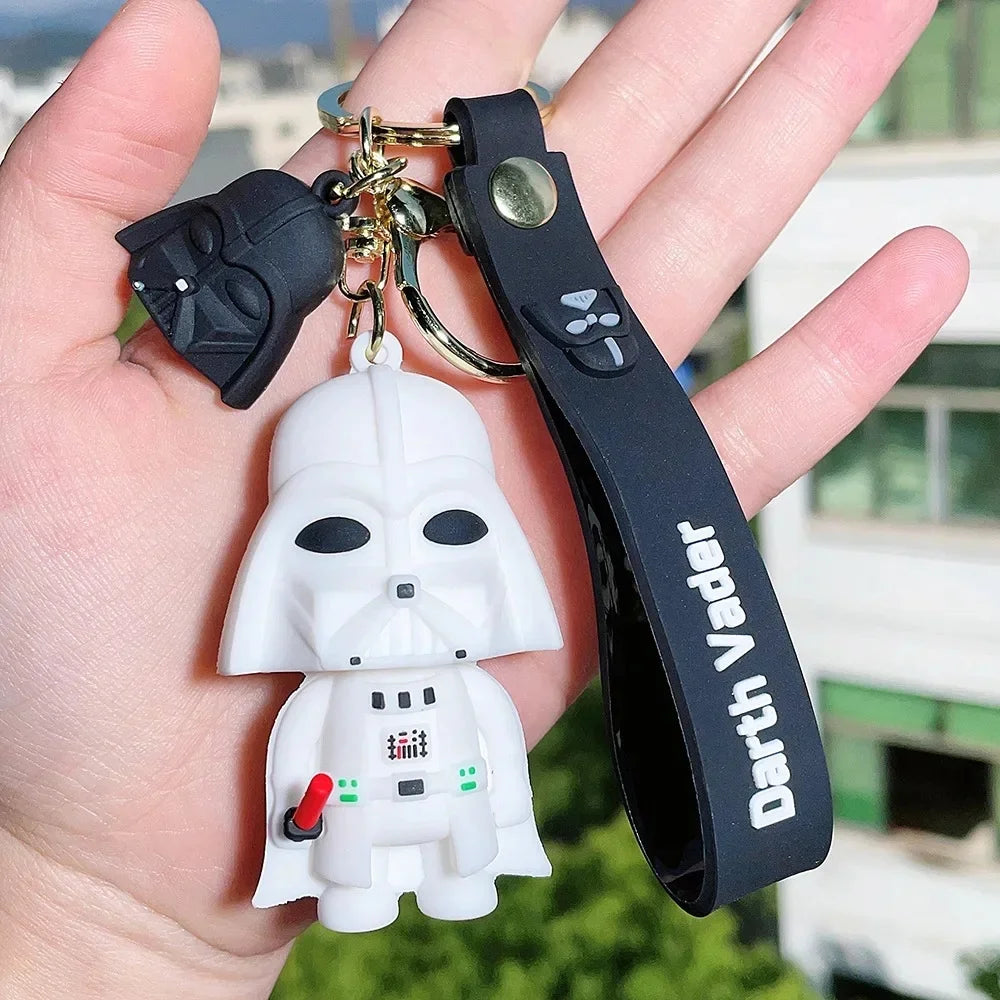 Anime Style Silicone Figure Keychain - Soft Rubber Cartoon Key Ring Charm