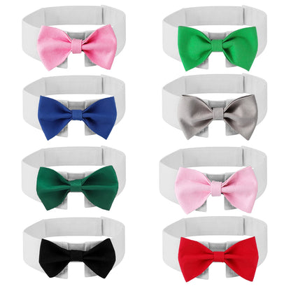 Dog Bow Tie Collar – Adjustable Cat Tuxedo Necktie for Weddings & Parties