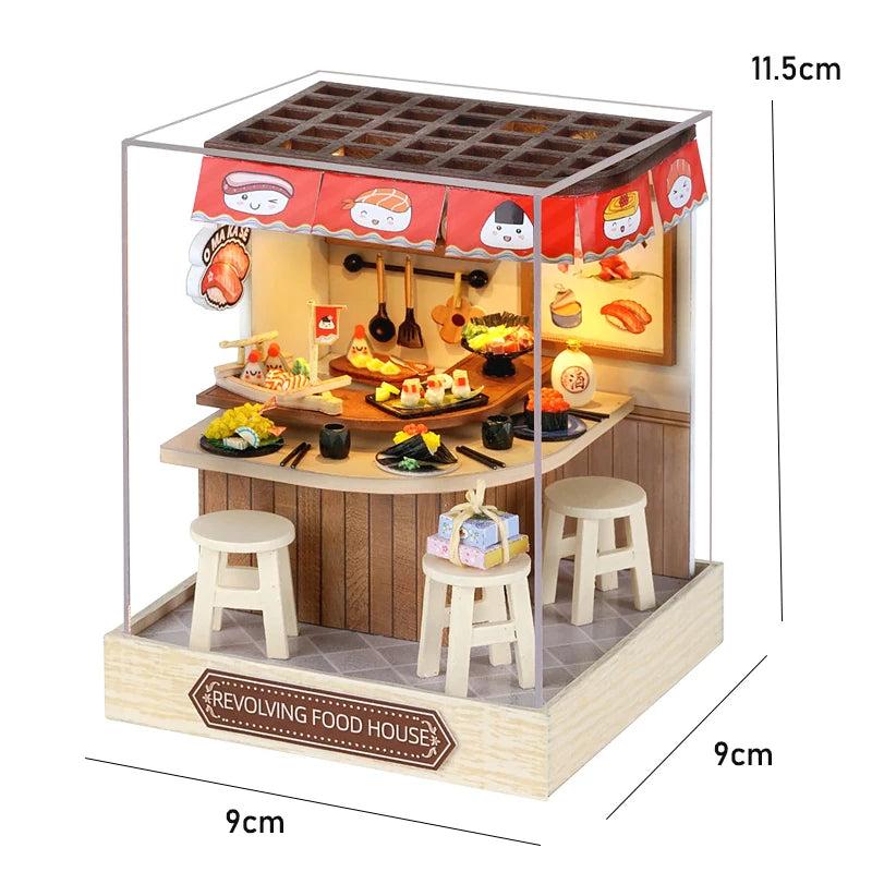 DIY Miniature Wooden Doll House Kit – Handmade 3D Puzzle Room Model with Furniture