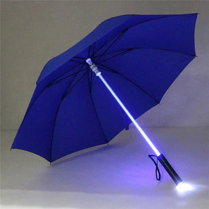 Lightsaber Umbrella LED Light up Rain ProofGolf Umbrellas for Rain Sun, Creative Glowing Umbrella Gifts for Men/Women/Kids