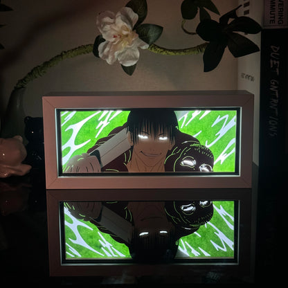 Anime Character 3D Paper Carved Light Box Lamp - LED Night Light Desk Decor