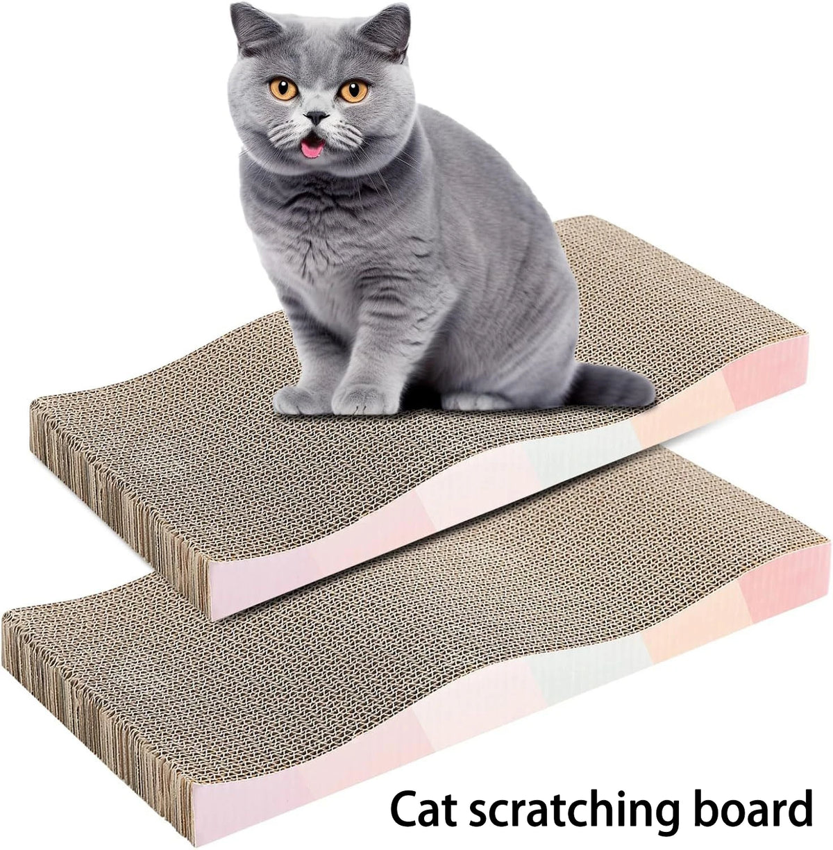 Corrugated Cat Scratcher Lounge – Reversible Cardboard Scratching Pad & Bed for Indoor Cats