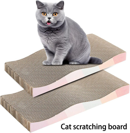Corrugated Cat Scratcher Lounge – Reversible Cardboard Scratching Pad & Bed for Indoor Cats