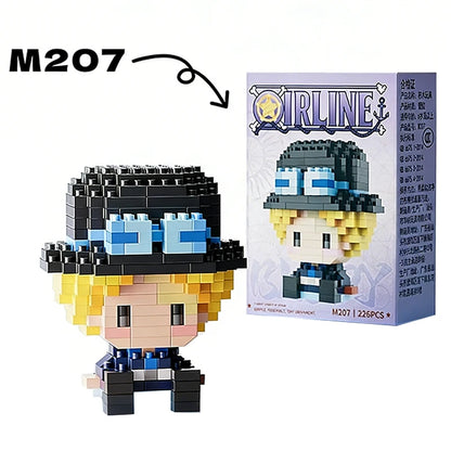 One Piece Sun God Nika Luffy Micro Building Block Figure – Mini Brick Anime Model Kit