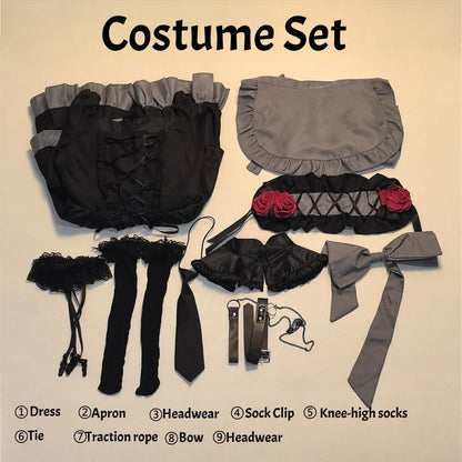 Marin Kitagawa Cosplay Costume Set – My Dress-Up Darling Anime Maid Dress with Wig Options