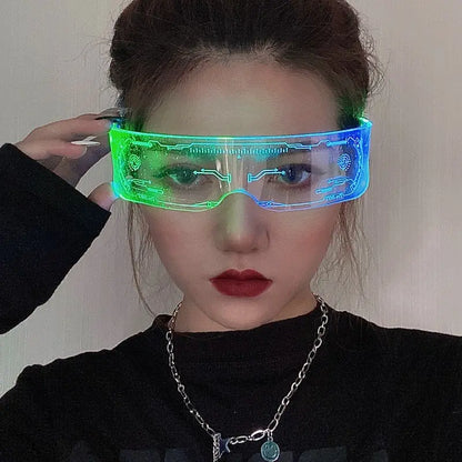 LED Light Up Sunglasses – Luminous Punk Goggles for Parties, Festivals & Christmas