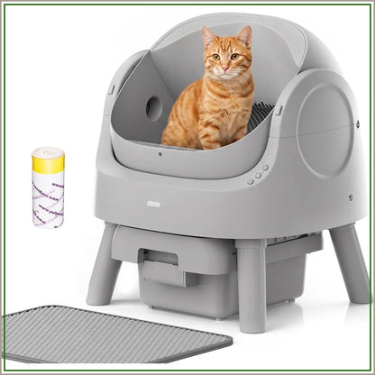 AutoScooper 12 Lite Open-Top Automatic Self-Cleaning Cat Litter Box, Easy-Entry Front Step, Triple Safety Protection, No App Required