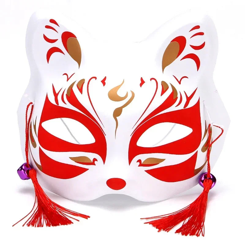 Anime Fox Half Face Cosplay Mask Demon Slayer Party Props