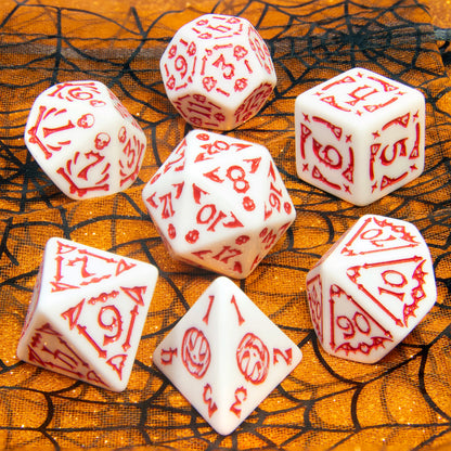 Halloween DND Dice Set 7-Piece Polyhedral RPG Dice D4-D20