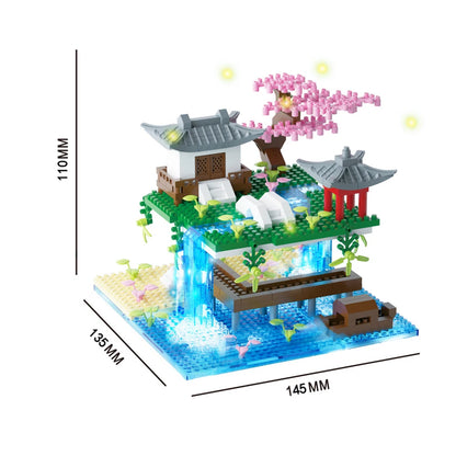Taohuatan Peach Blossom Lake Micro Brick Building Set with LED Light