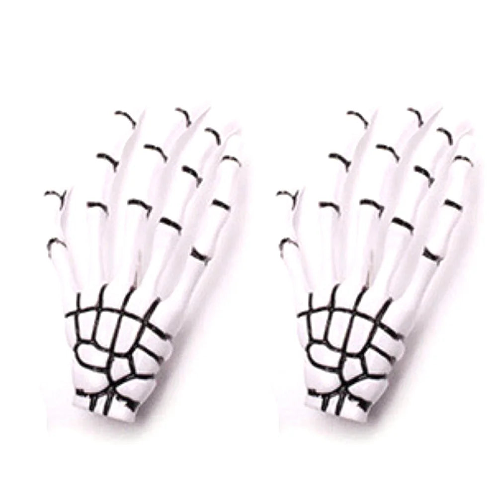 Skull Hand Bone Hair Clips Gothic Ghost Skeleton Claw Hairpin Halloween Accessory