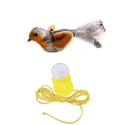 Pet Cat Toys for Indoor Cats Interactive Kitten Plush Toy with Bird Sound & Catnip