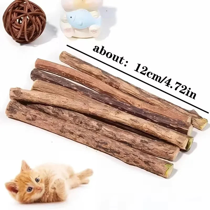 20pc Silvervine Cat Chew Sticks - Natural Matatabi Catnip Toy for Kittens, Teeth Cleaning Treat
