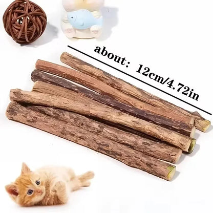20pc Silvervine Cat Chew Sticks - Natural Matatabi Catnip Toy for Kittens, Teeth Cleaning Treat