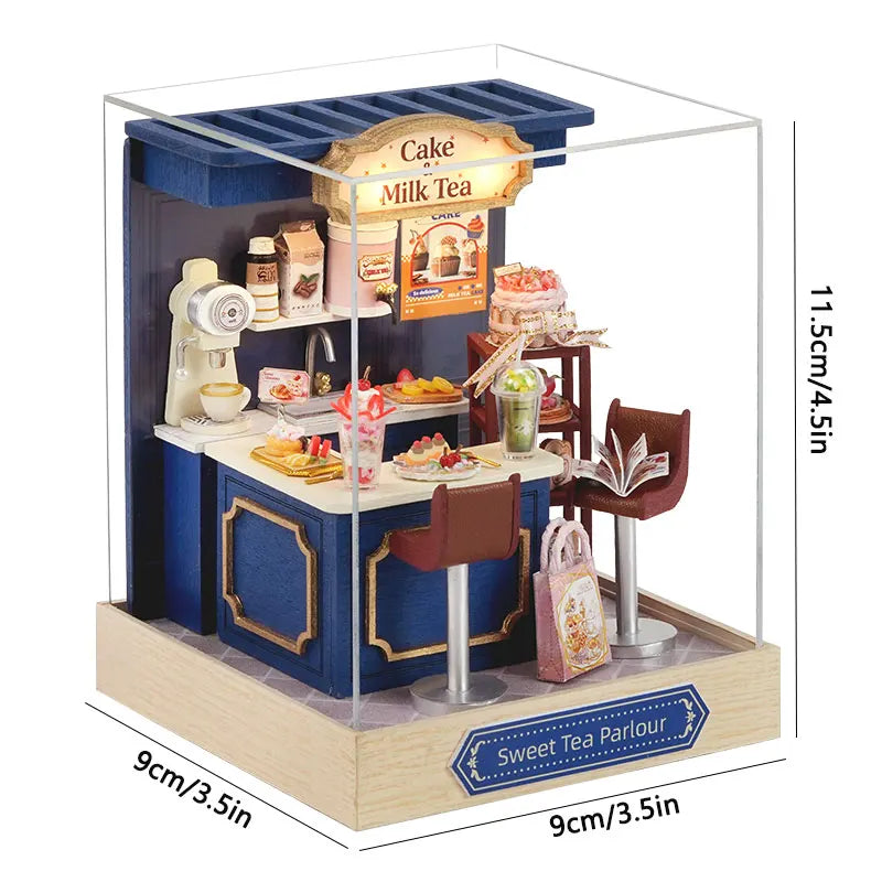 DIY Miniature Wooden Doll House Kit – Handmade 3D Puzzle Room Model with Furniture