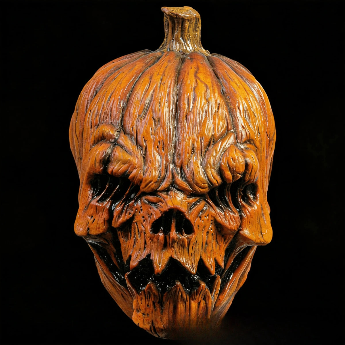 Halloween Devil Pumpkin Mask – Full Face Latex Costume Headwear