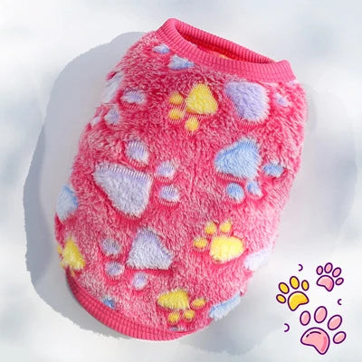 Soft Flannel Puppy Puffer Vest Winter Dog Cat Clothes Small Pets