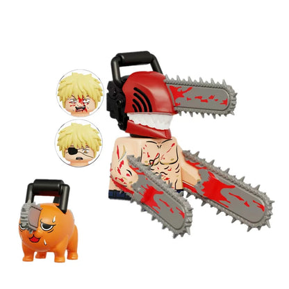 Chainsaw Man Building Block Figures, Mini Anime Brick Minifigs Collectible Gift