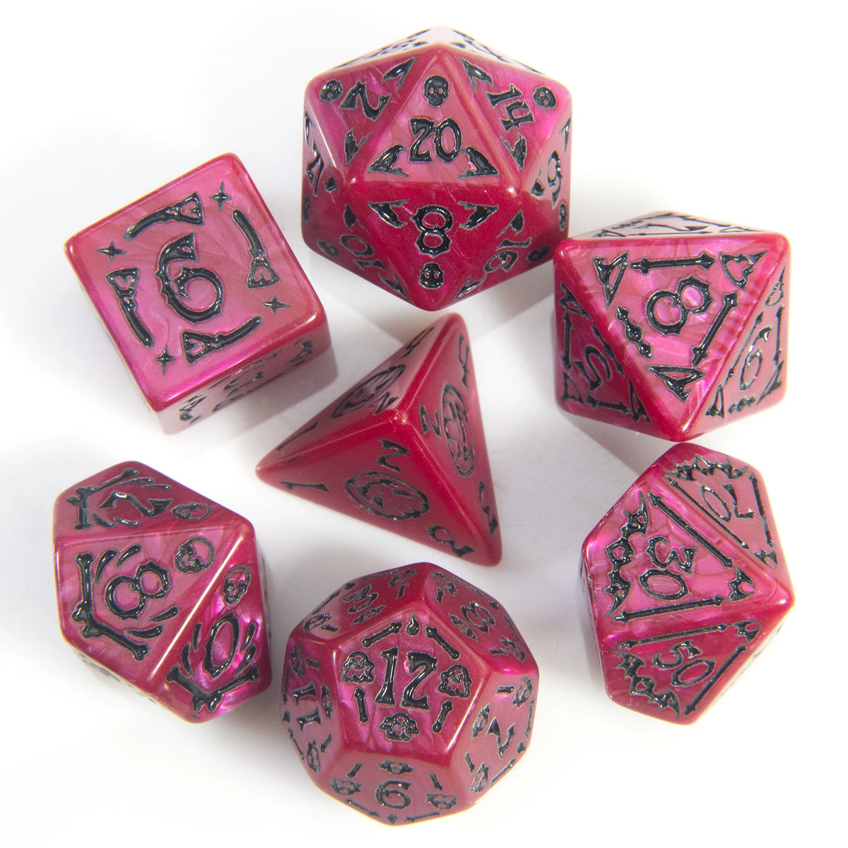 Halloween DND Dice Set 7-Piece Polyhedral RPG Dice D4-D20