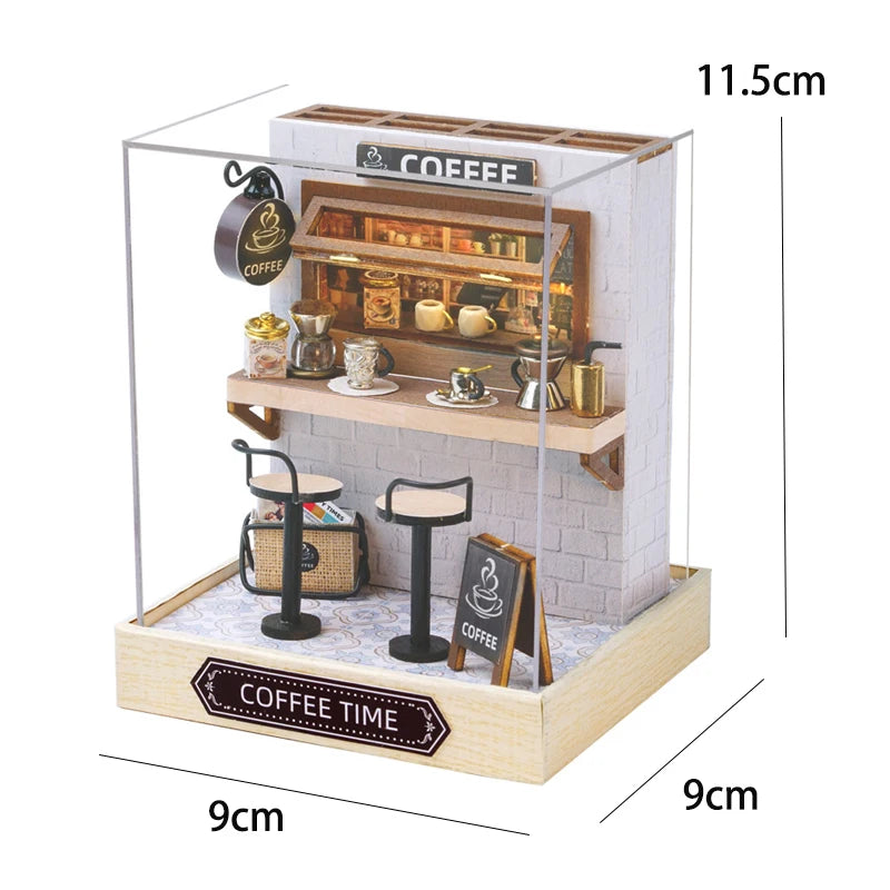 DIY Miniature Wooden Doll House Kit – Handmade 3D Puzzle Room Model with Furniture
