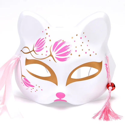 Anime Fox Half Face Cosplay Mask Demon Slayer Party Props