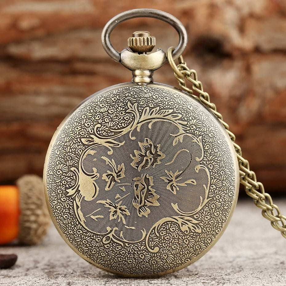 Gravity Pocket Watch Pendant Necklace - Mysterious Triangle Devil Quartz Vintage Women's Wristwatch