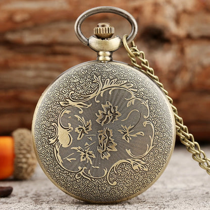 Gravity Pocket Watch Pendant Necklace - Mysterious Triangle Devil Quartz Vintage Women's Wristwatch