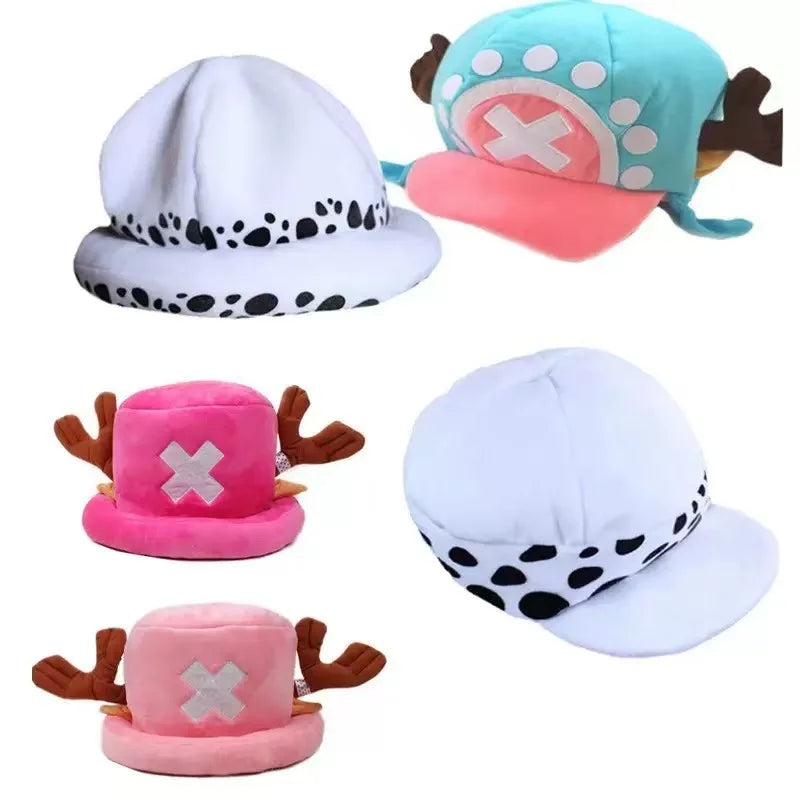Tony Tony Chopper Hat – One Piece Plush Cosplay Hat, Soft Warm Kawaii Anime Beanie for Boys & Girls