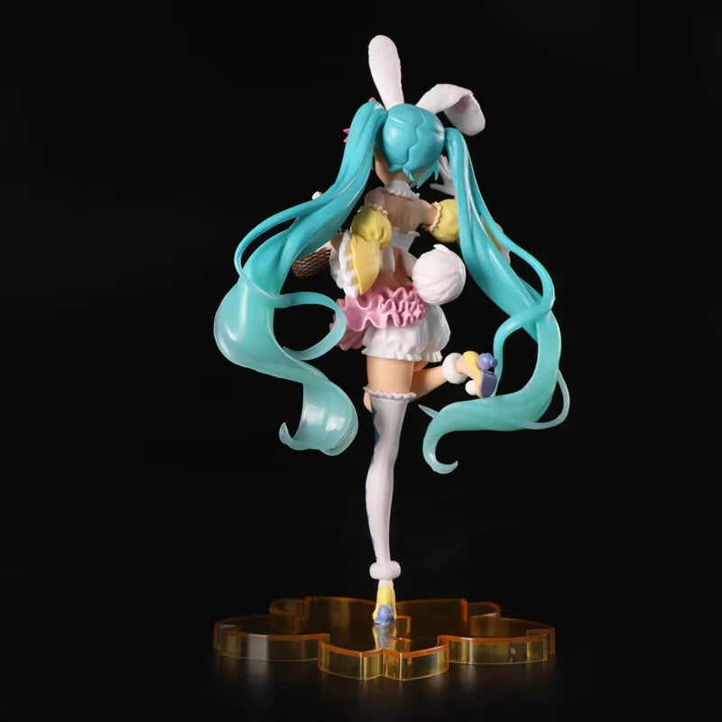 Hatsune Miku Bunny Ears 23cm PVC Anime Figure – Collectible Desktop Statue