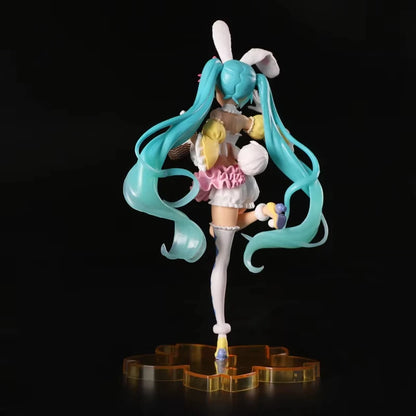 Hatsune Miku Bunny Ears 23cm PVC Anime Figure – Collectible Desktop Statue