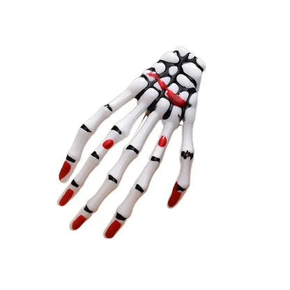 Skull Hand Bone Hair Clips Gothic Ghost Skeleton Claw Hairpin Halloween Accessory