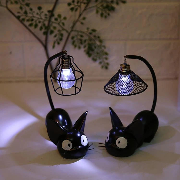 Black Cat Night Light – Resin Desktop Table Lamp Cartoon Cat Figurine Home Decor
