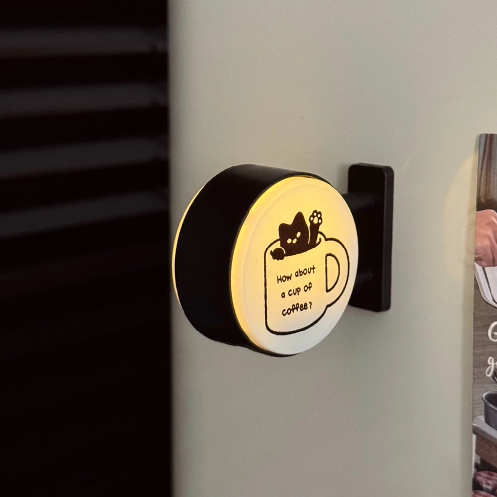 Mini Glowing Lightbox Fridge Magnet - Japanese Coffee Cup Souvenir