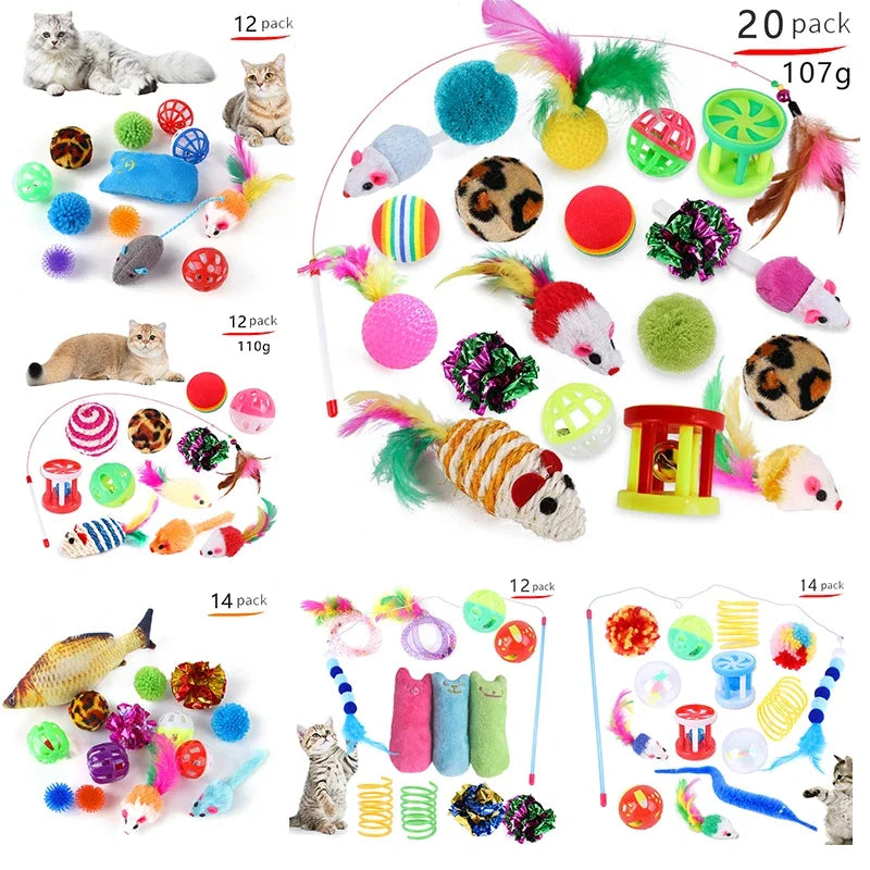 Foldable Cat Tunnel Tent – Mouse Shape Kitten Play Tube with Balls & Fish Toy