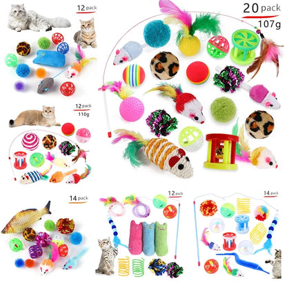 Foldable Cat Tunnel Tent – Mouse Shape Kitten Play Tube with Balls & Fish Toy