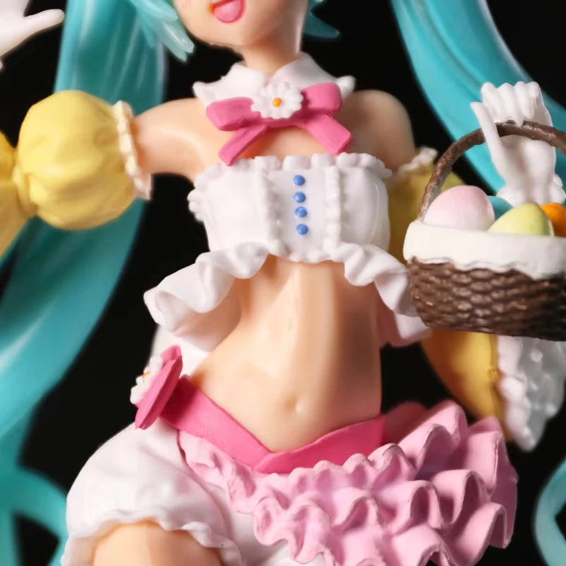 Hatsune Miku Bunny Ears 23cm PVC Anime Figure – Collectible Desktop Statue