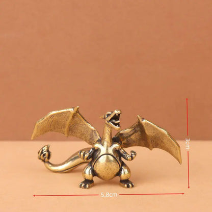 Pokemon Brass Figurine Collection - Charizard, Blastoise, Bulbasaur and Dragonite Metal Desk Statue