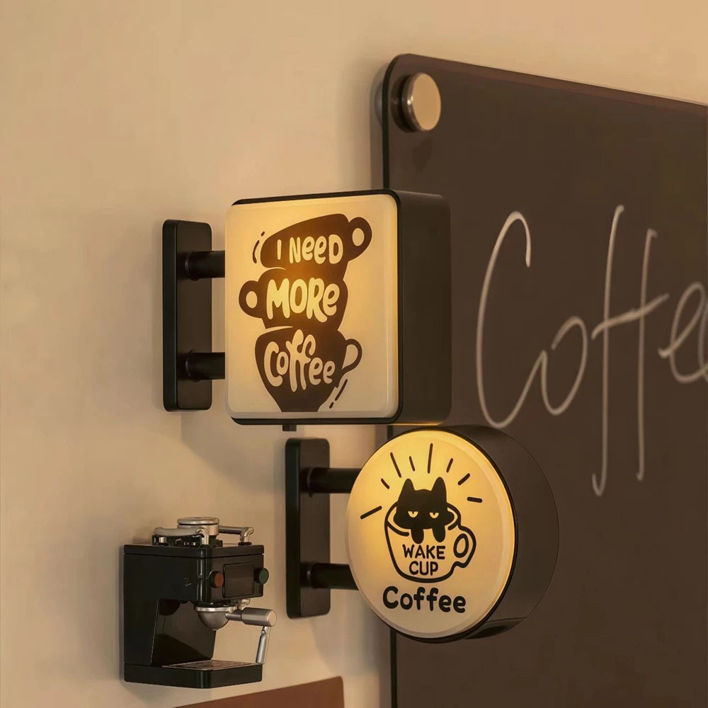 Mini Glowing Lightbox Fridge Magnet - Japanese Coffee Cup Souvenir