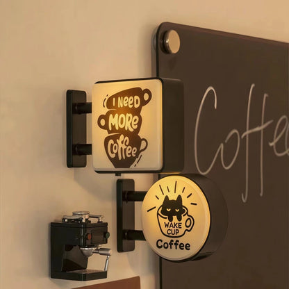 Mini Glowing Lightbox Fridge Magnet - Japanese Coffee Cup Souvenir