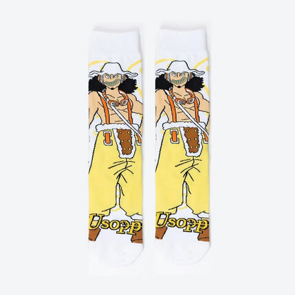 One Piece Luffy & Zoro Gear 5 Cotton Crew Socks – Unisex Anime Streetwear
