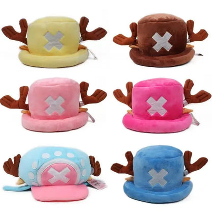 Tony Tony Chopper Hat – One Piece Plush Cosplay Hat, Soft Warm Kawaii Anime Beanie for Boys & Girls