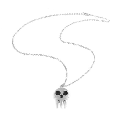 Soul Eater Death the Kid Skull Necklace - Gothic Horror Pendant Jewelry for Fans