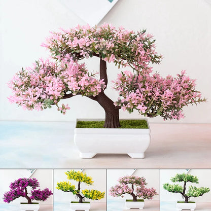 Artificial Bonsai Tree in Pot - Faux Plant Home Decor