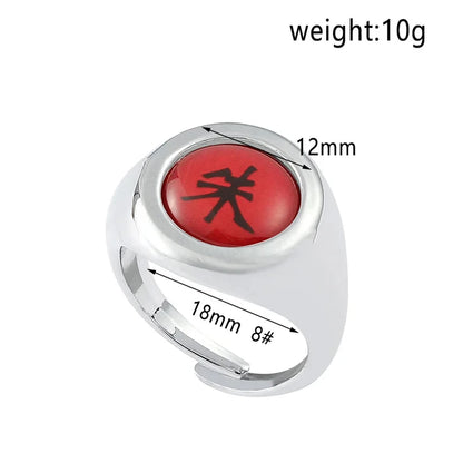 Anime Cosplay Hokage Rings Set Akatsuki Itachi Ring For Women Men Metal Finger Jewelry Accessories Cool Best Friend Gift
